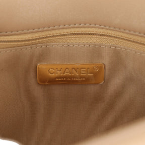 Ch@nel Large 19 Flap Bag Dark Beige Lambskin Mixed Hardware