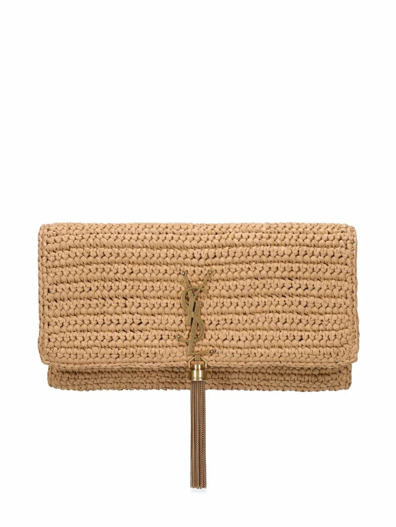 S@INT LAURENT - Kate 99 Raffia Bag W/ Tassel