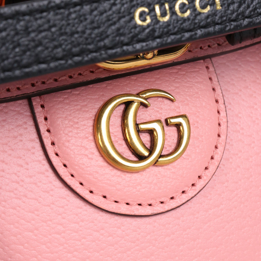 GG Sac à bandoulière Diana Bamboo mini GG lisse rose