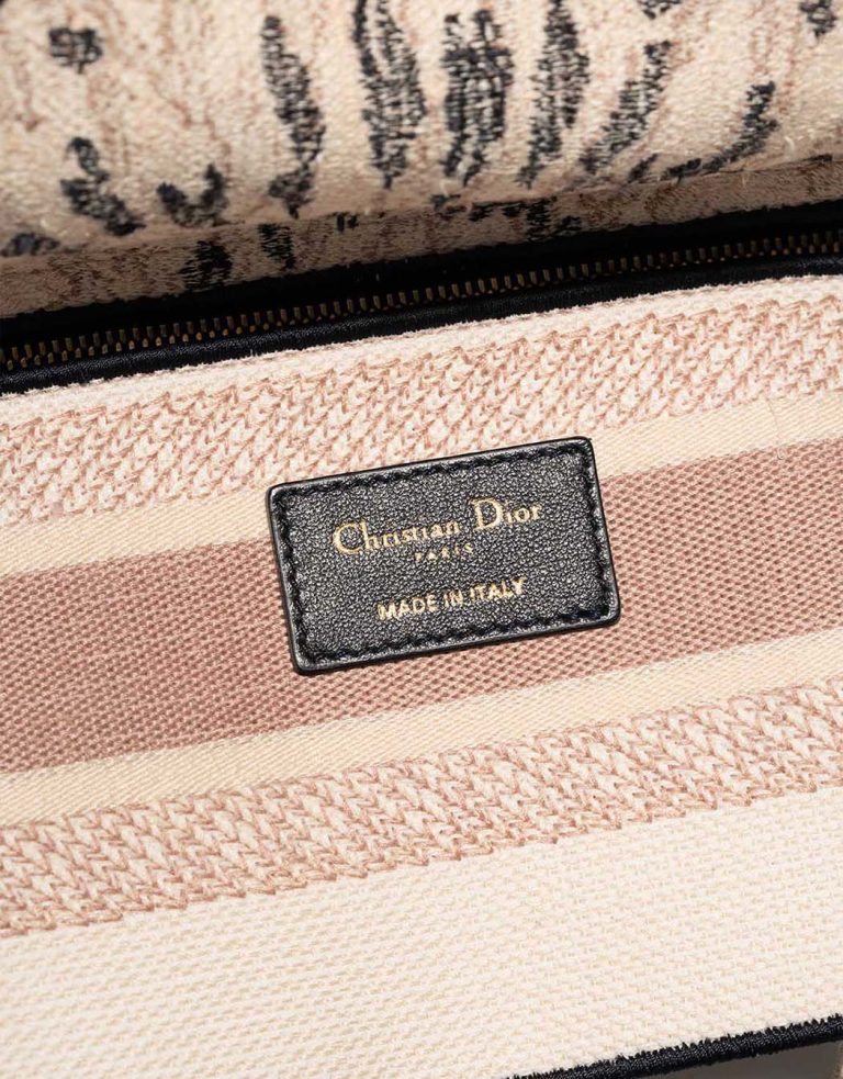 Dior Lady Medium en toile beige / multicolore