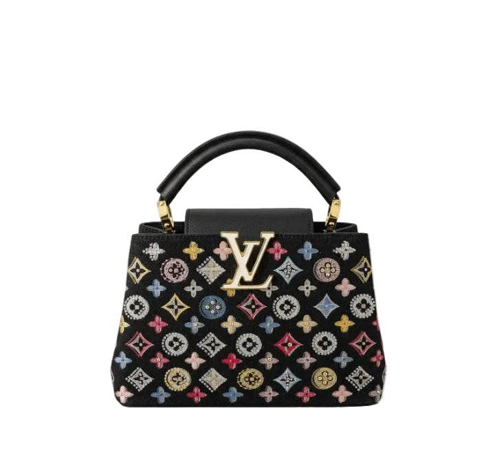 LV Capucines Mini-Monogramme Perlé Noir