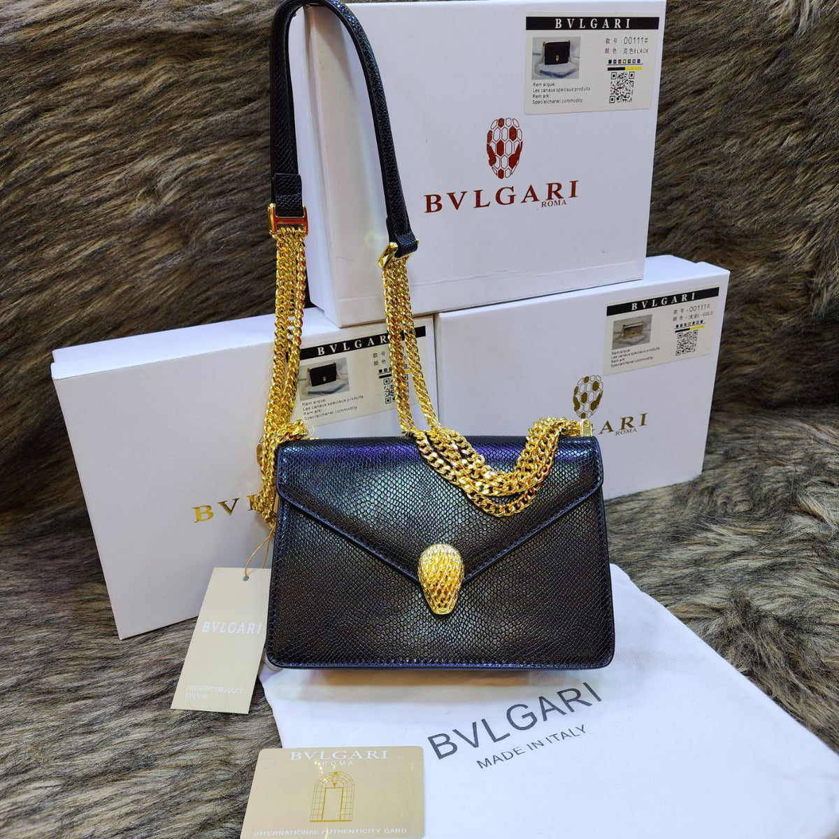 Bvlg@ri Sac bandoulière Serpenti