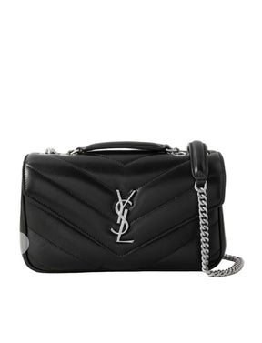 YSL Sac porté épaule à surpiqûres Loulou