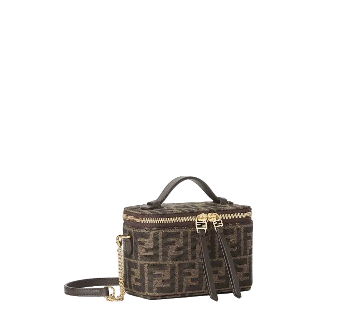 Fendï Vanity
Mini sac en tissu FF jacquard couleur tabac marron