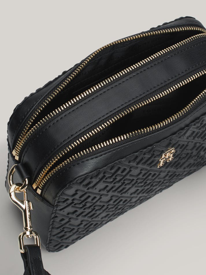 Sac bandoulière à monogramme TH embossé