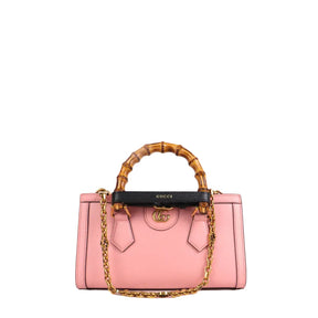 GG Sac à bandoulière Diana Bamboo mini GG lisse rose
