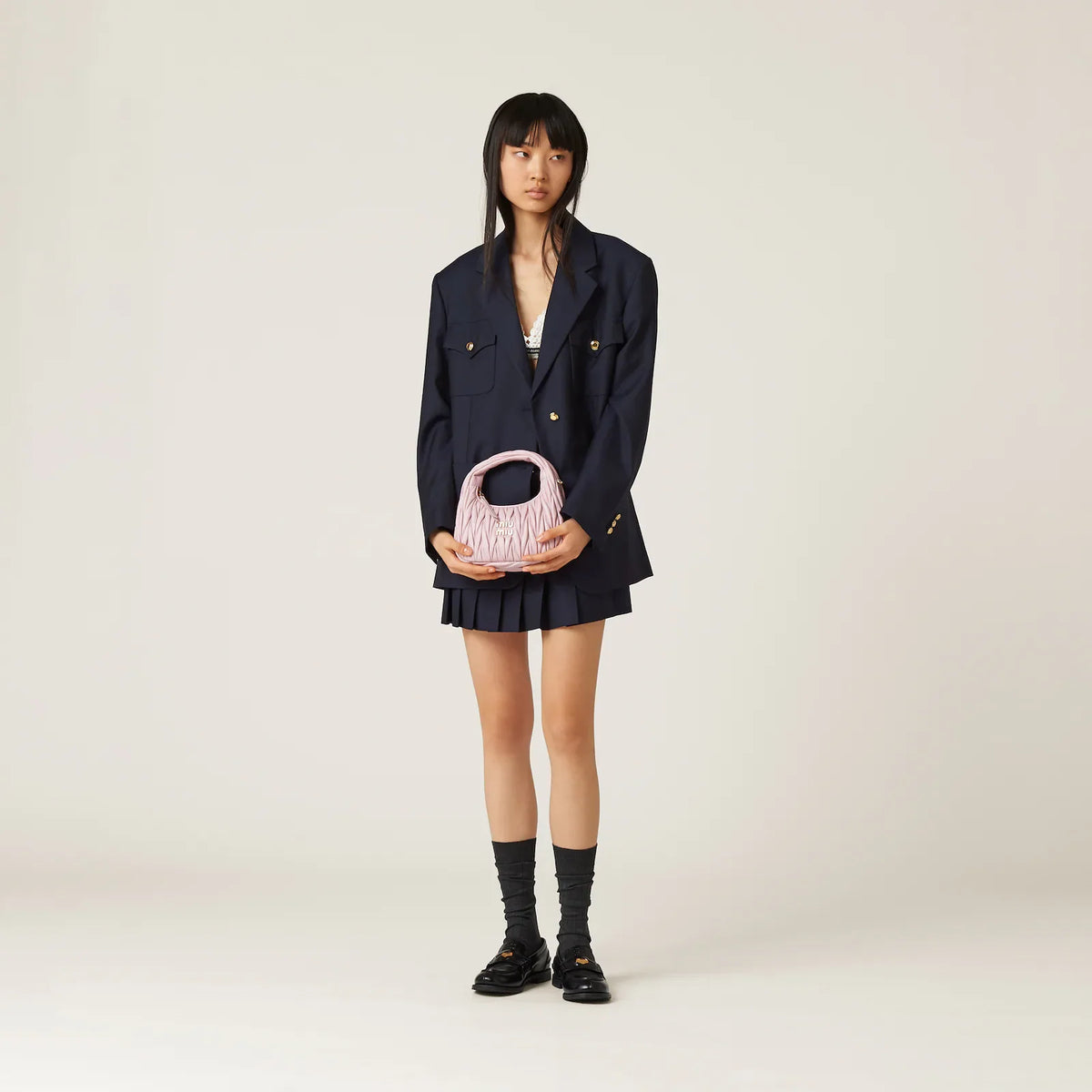 MIÛ MIÜ Sac hobo Wander nappa matelassé