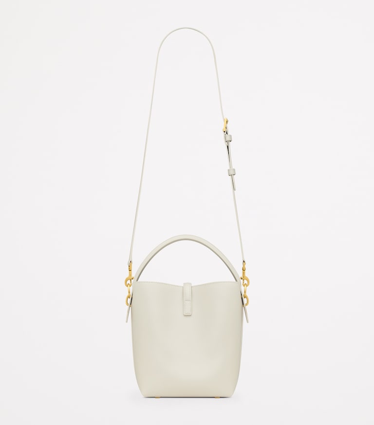 YSL Petit sac seau Le 37 de veau blanc