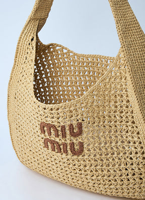 Miû Miû 
Logo Motif Crochet Shoulder Bag