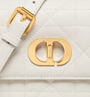 Diôr Mini sac Miss Caro d'agneau Macrocannage couleur latte