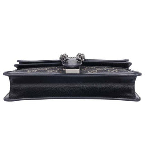 GG Jacquard Black Denim GG Monogram Sac à bandoulière Dionysus de veau texturé