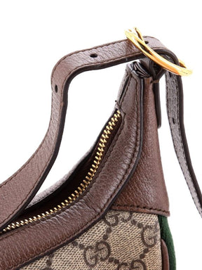 Gucci Sac Ophidia demi-lune en toile enduite GG, mini sac hobo