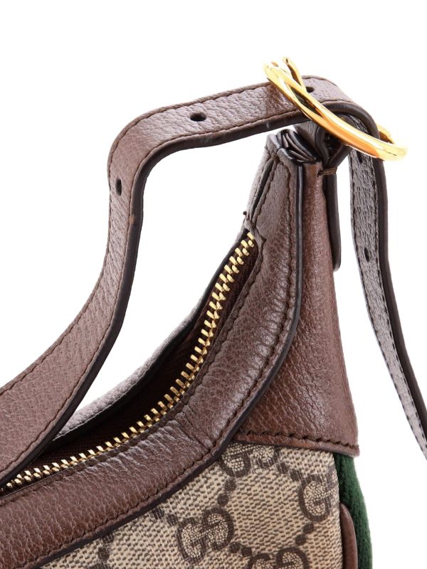 Gucci Sac Ophidia demi-lune en toile enduite GG, mini sac hobo