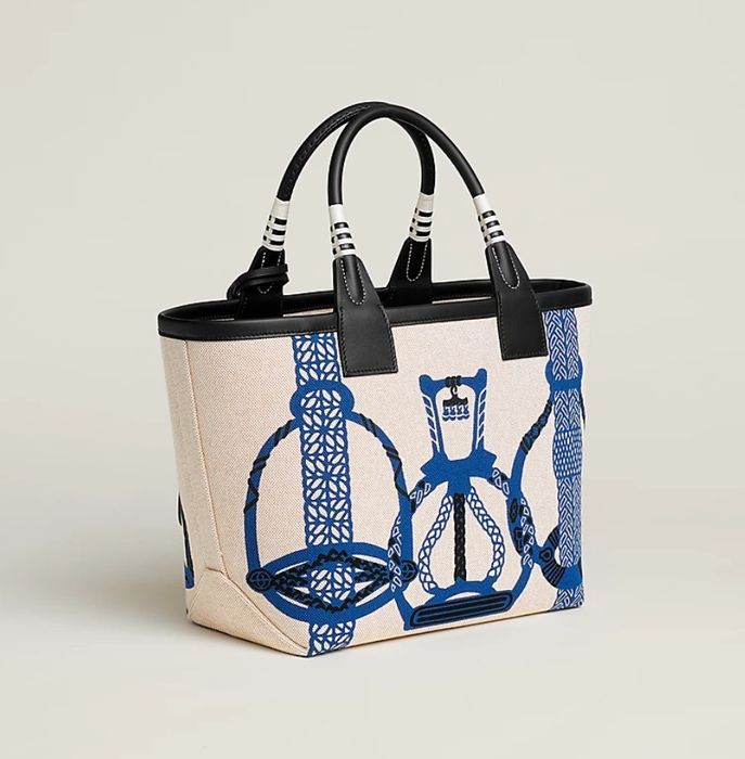 Sac cabas en toile imprimée avec poignées