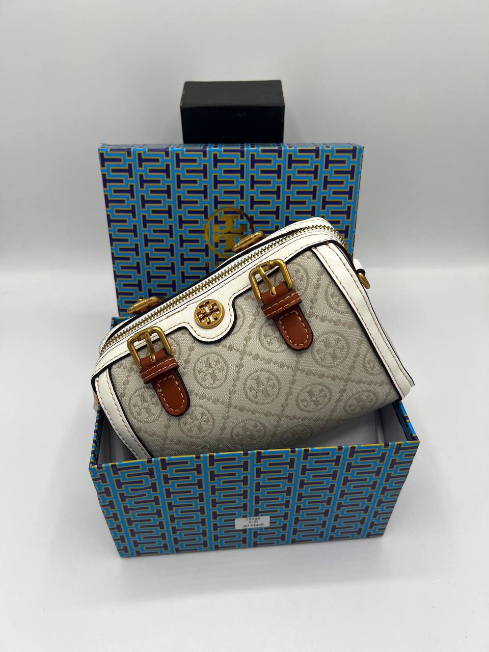 Tory Burch Sac à main, modèle T Monogram Petite Barrel à poignée supérieure