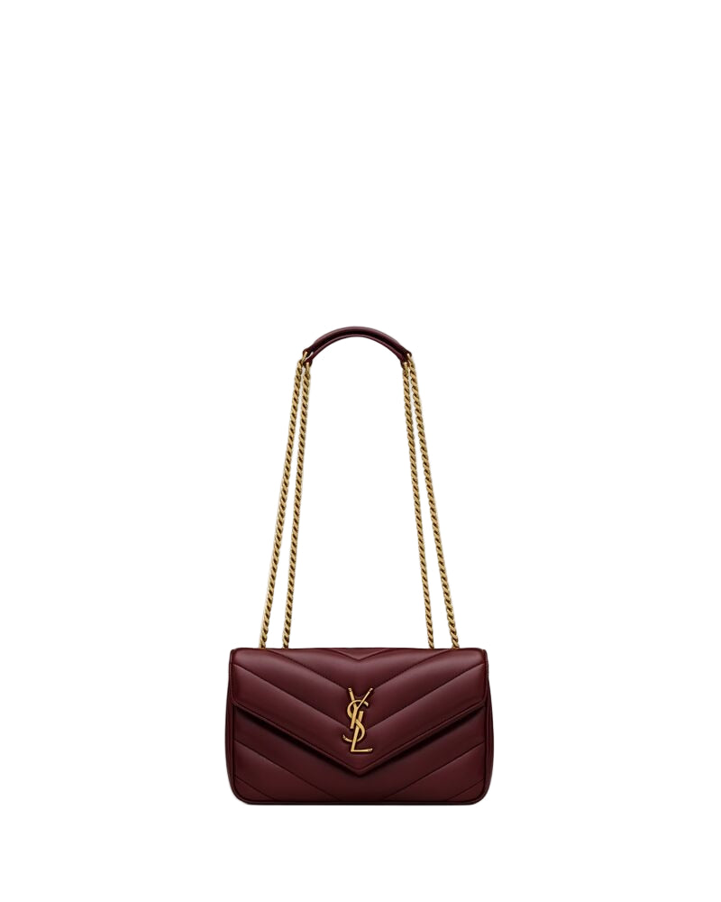 YSL LOULOU SMALL MATELASSÉ
ROUGE CABERNET