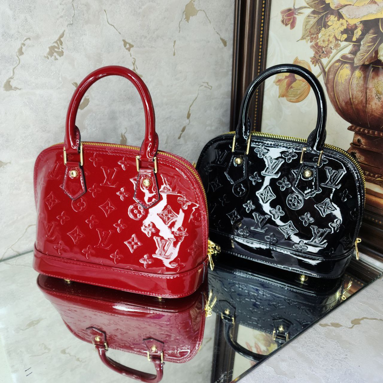 LV 
2017 Monogram Vernis Alma BB satchel