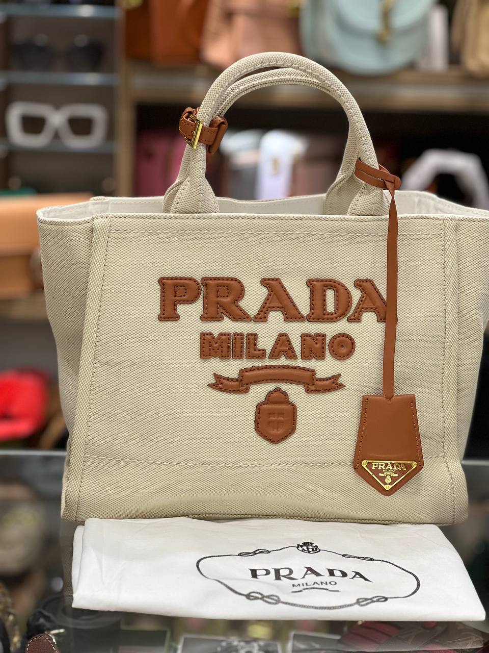 Sac à empiècement en toile de coton
