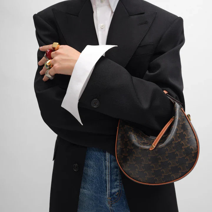 Sac Celine Lulu Teen Toile Triomphe ET veau