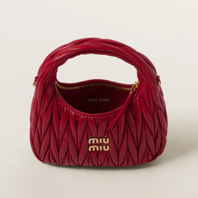 MIÛ MIÜ Sac hobo Wander  nappa matelassé