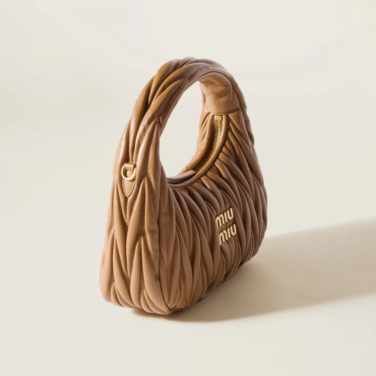 MIÛ MIÜ Sac hobo Wander nappa matelassé