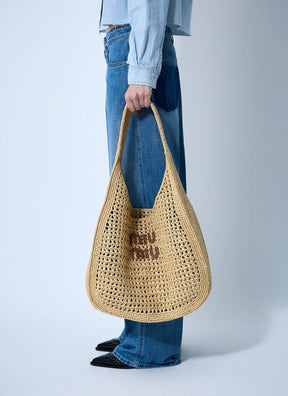 Miû Miû 
Logo Motif Crochet Shoulder Bag