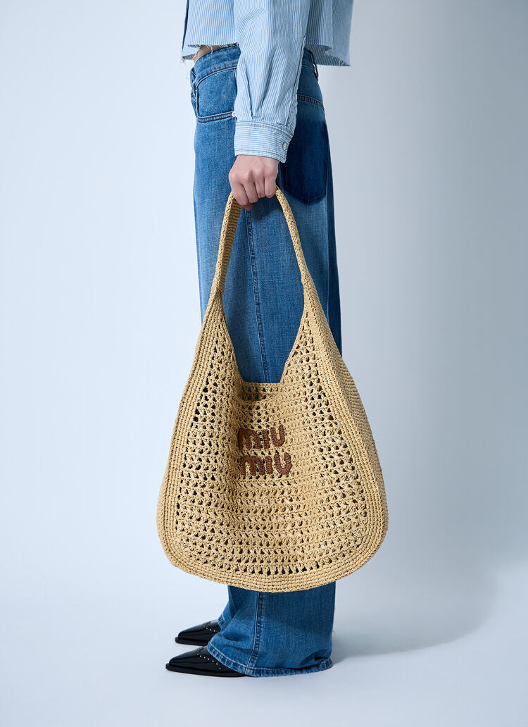 Miû Miû 
Logo Motif Crochet Shoulder Bag