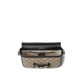 GG Sac bandoulière souple GG Horsebit 1955, petit modèle