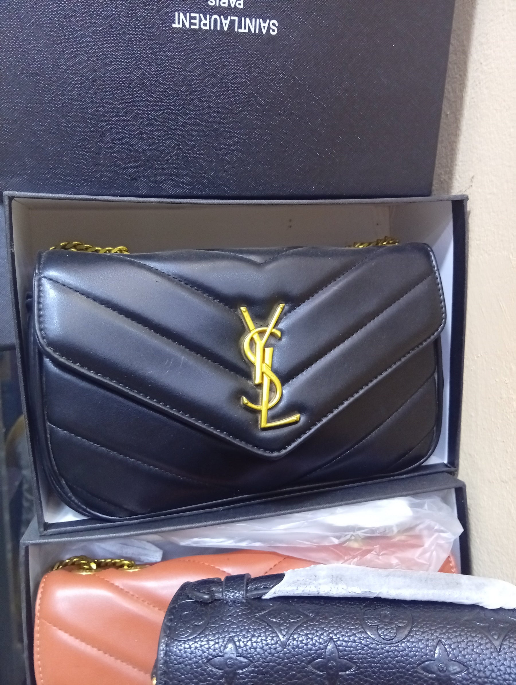 YSL LOULOU SMALL  MATELASSÉ
NOIR
