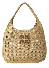 Miû Miû 
Logo Motif Crochet Shoulder Bag