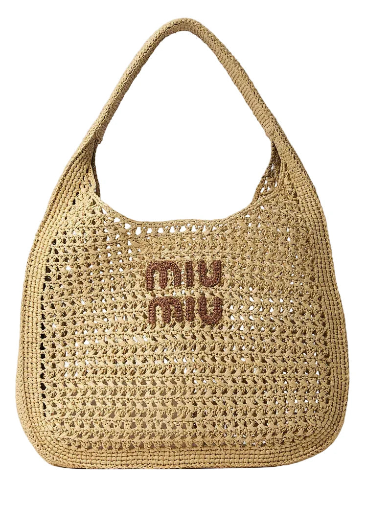 Miû Miû 
Logo Motif Crochet Shoulder Bag