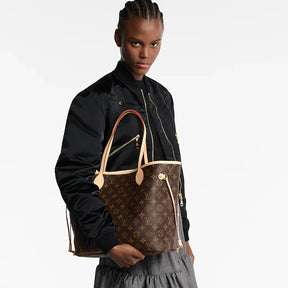 LV Sac Neverfull MM En cuir