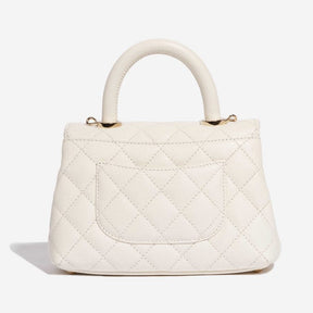 Ch@nel
Classique avec Poignée Extra Mini Veau Grainé Blanc