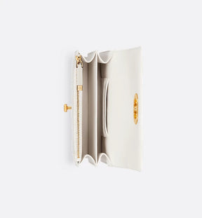 Diôr Mini sac Miss Caro d'agneau Macrocannage couleur latte