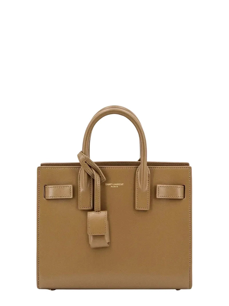Saint Laurent Sac De Jour En cuir Beige Femme