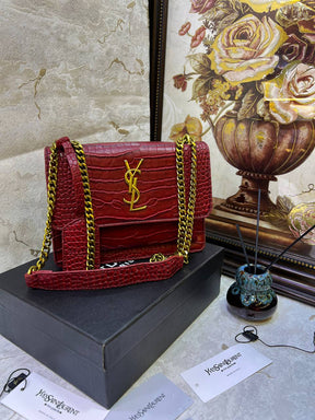 YSL SAC BANDOULIÈRE MOYEN SUNSET ROUGE OPYUM