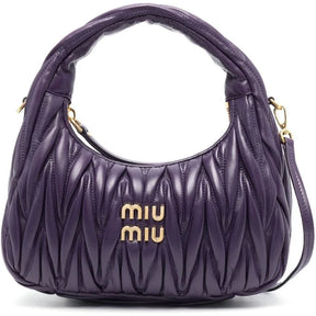 MIÛ MIÜ Sac hobo Wander nappa matelassé