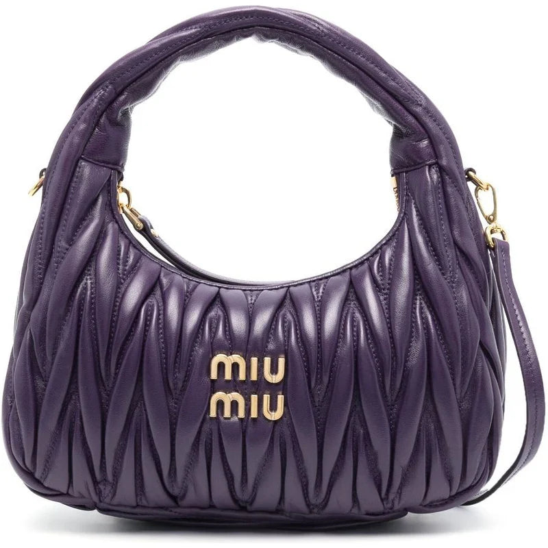 MIÛ MIÜ Sac hobo Wander nappa matelassé