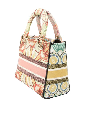 Sac Dior Lady D-Lite moyen modèle en broderie multicolore