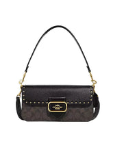 Co@ch Sac épaule Morgan Clouté En Toile Exclusive Color Block