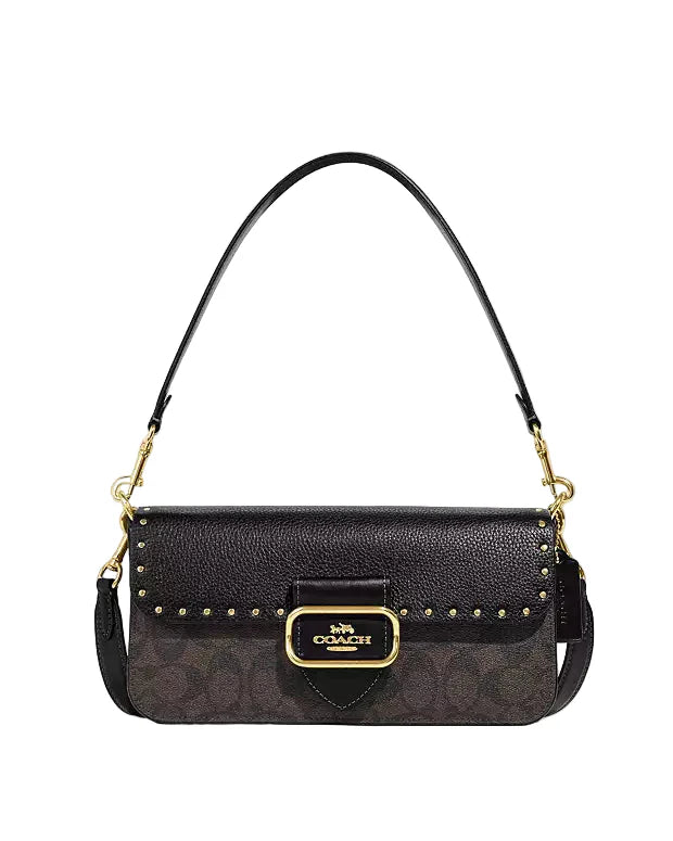 Co@ch Sac épaule Morgan Clouté En Toile Exclusive Color Block
