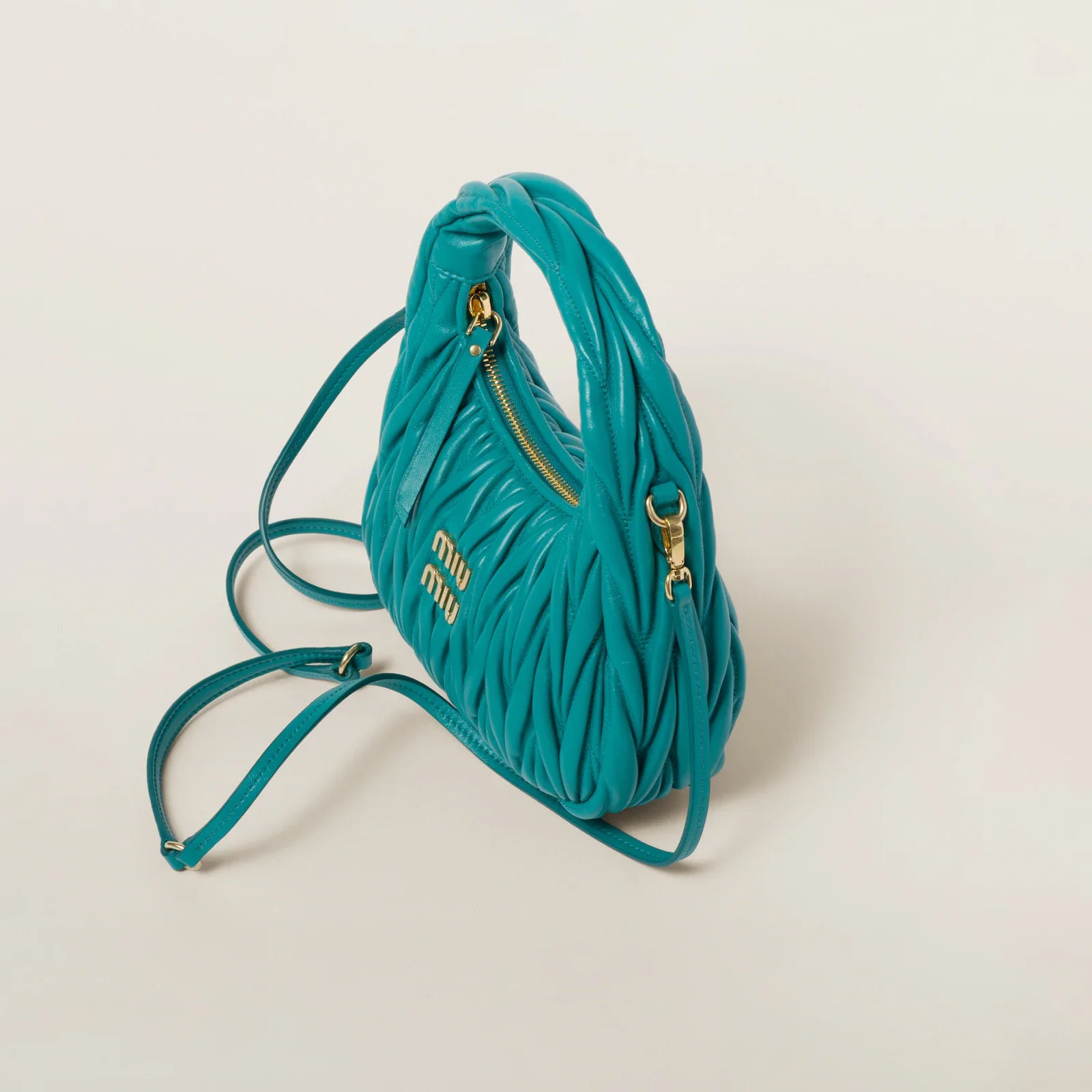 MIÛ MIÜ Sac hobo Wander nappa matelassé