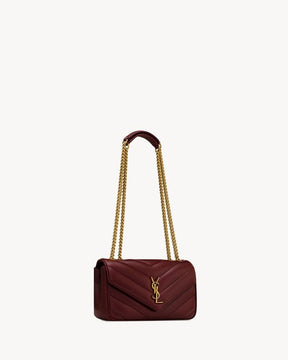 YSL LOULOU SMALL MATELASSÉ
ROUGE CABERNET