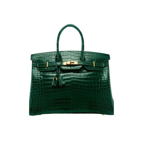 BIRKIN 35 CROCO VERT POUR FEMME