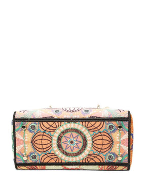 Sac Dior Lady D-Lite moyen modèle en broderie multicolore