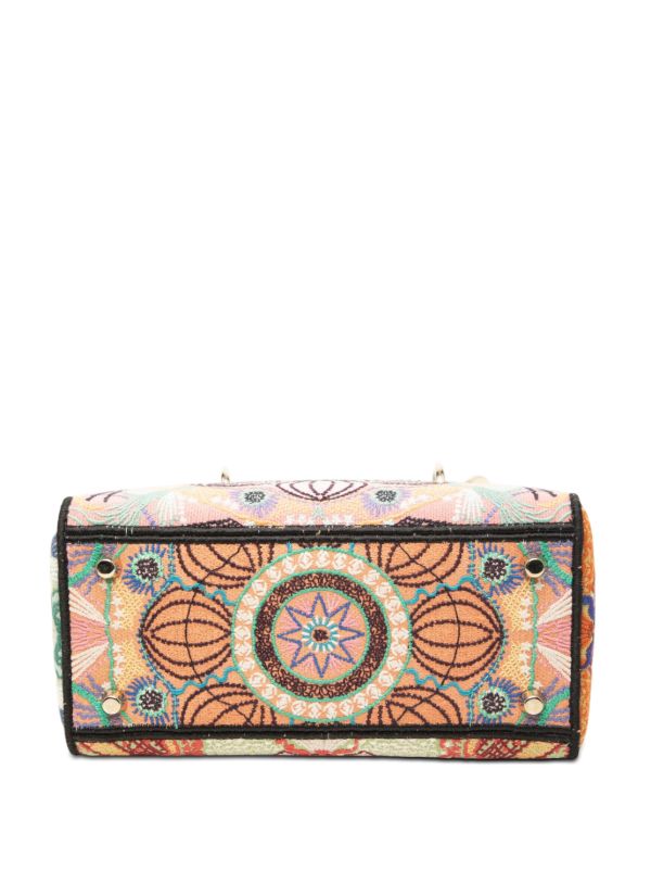 Sac Dior Lady D-Lite moyen modèle en broderie multicolore