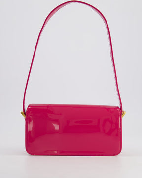 Sac bandoulière à rabat Mïss Diôr Fuchsia Christian Diôr de veau verni avec finitions dorées