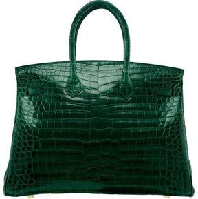 BIRKIN 35 CROCO VERT POUR FEMME