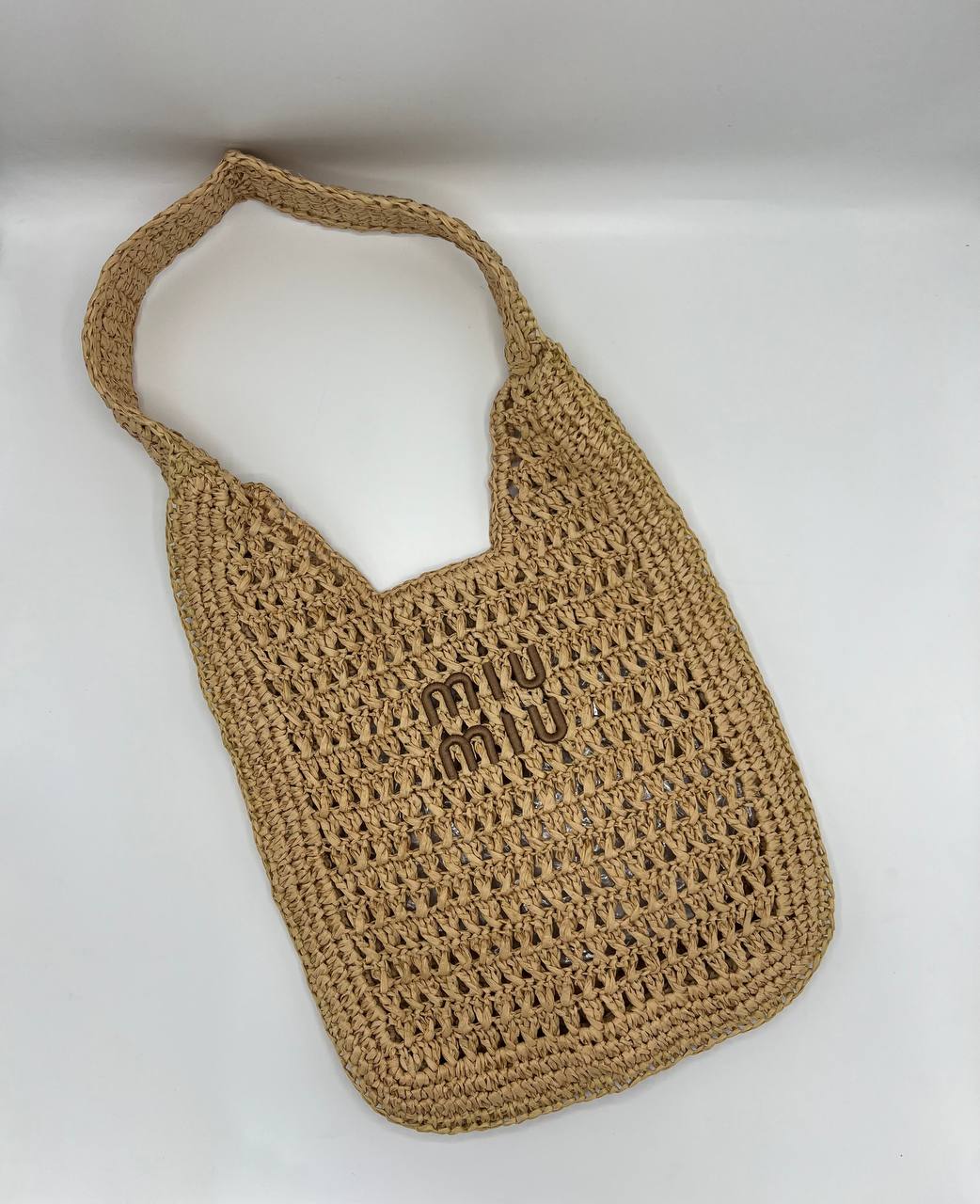 Miû Miû 
Logo Motif Crochet Shoulder Bag
