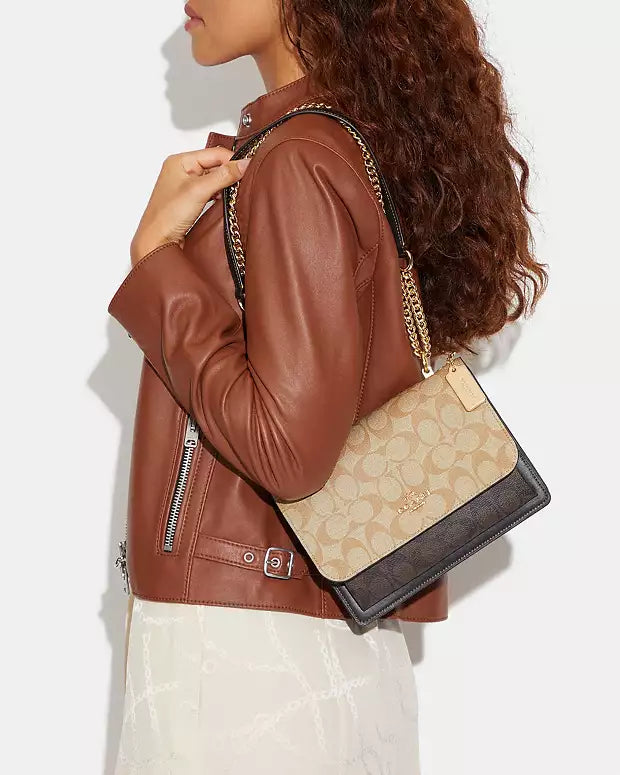 Sac Porté Croisé Klare En Toile Signature à Contraste De Couleur